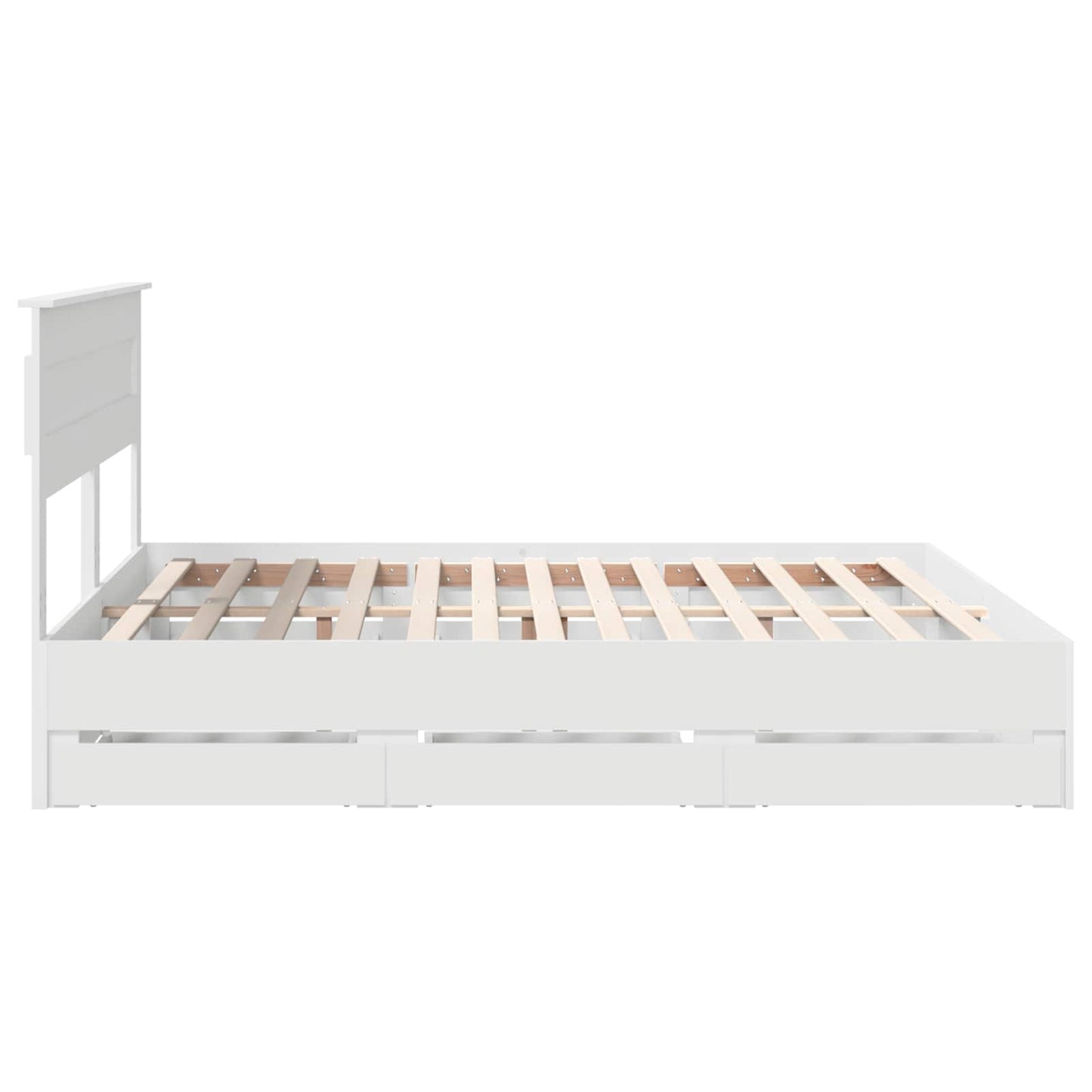 Struttura del letto Bianco 200 x 200 cm Legno Ingegnerizzato | homemem39