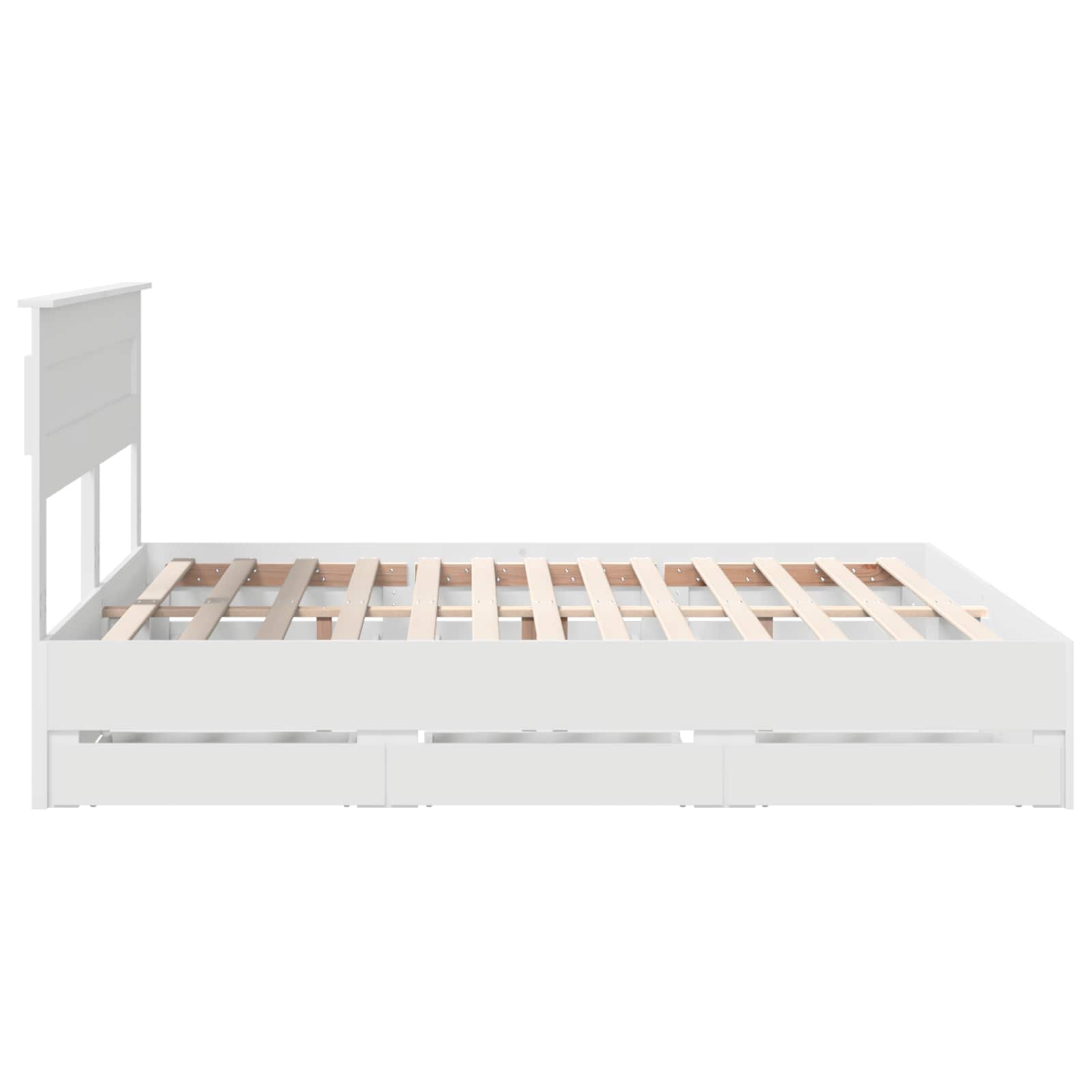 Struttura del letto Bianco 200 x 200 cm Legno Ingegnerizzato | homemem39