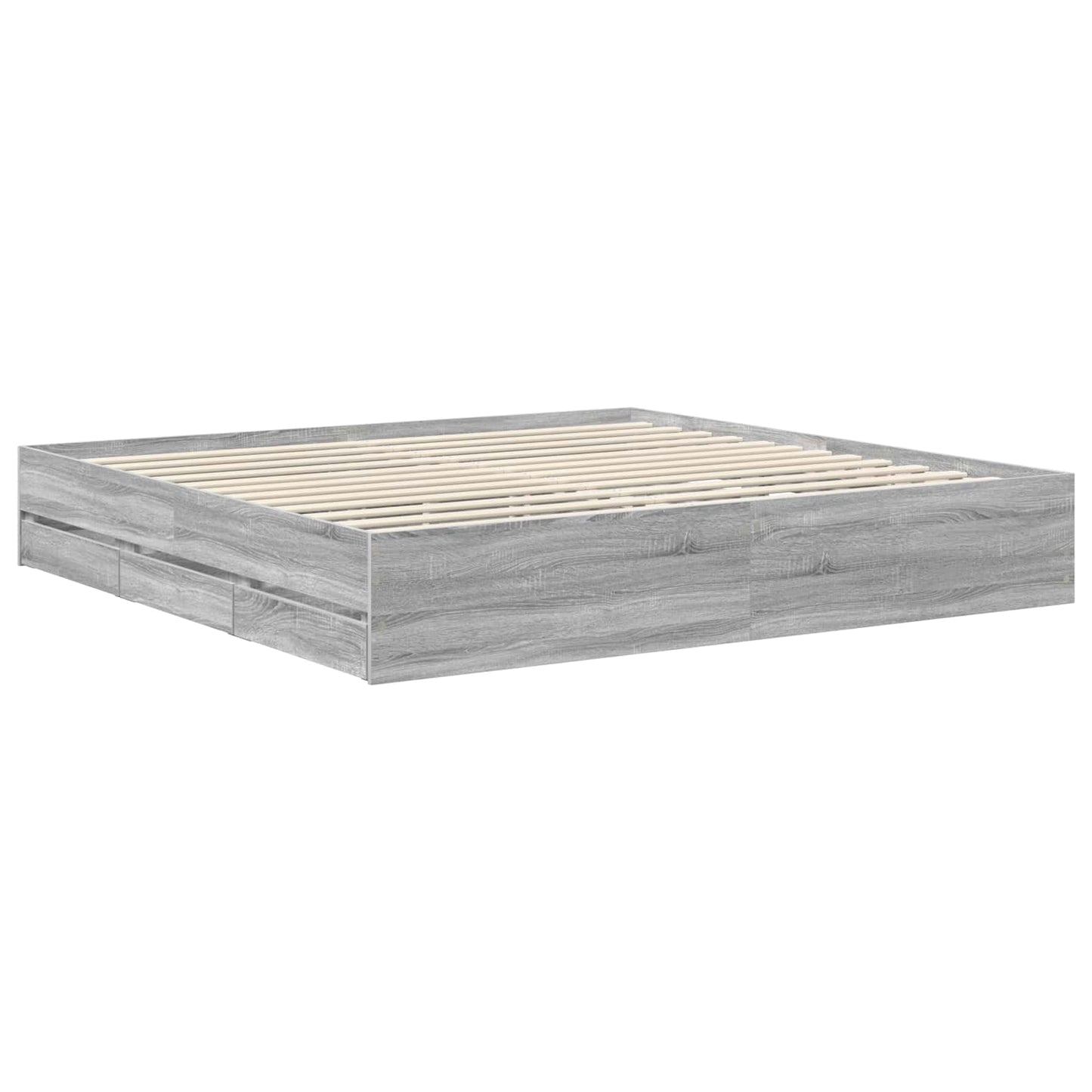 Struttura del letto con cassetto Grigio Sonoma 200 x 200 cm