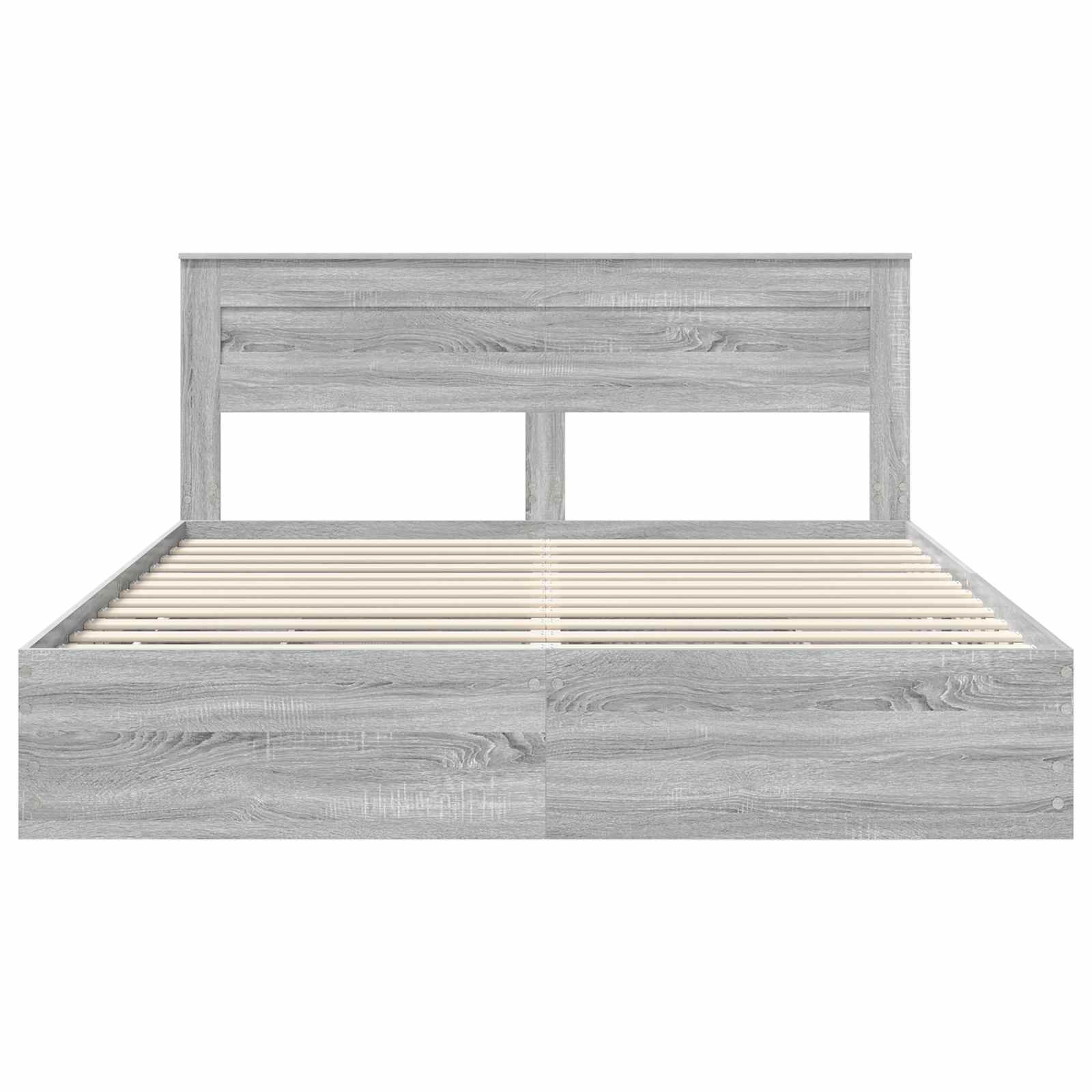 Struttura del letto con cassetto Grigio Sonoma 200 x 200 cm | homemem39