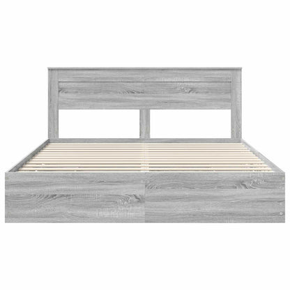 Struttura del letto con cassetto Grigio Sonoma 200 x 200 cm | homemem39