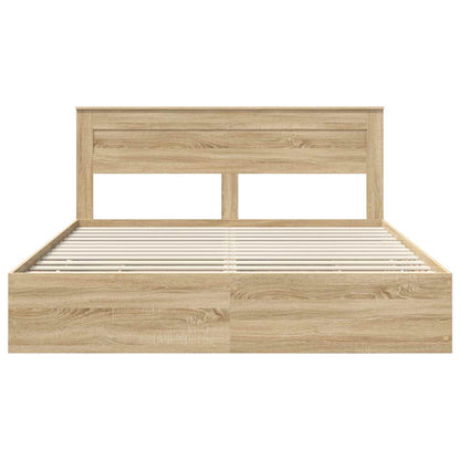 Struttura del letto con cassetto Rovere Sonoma 180 x 200 cm