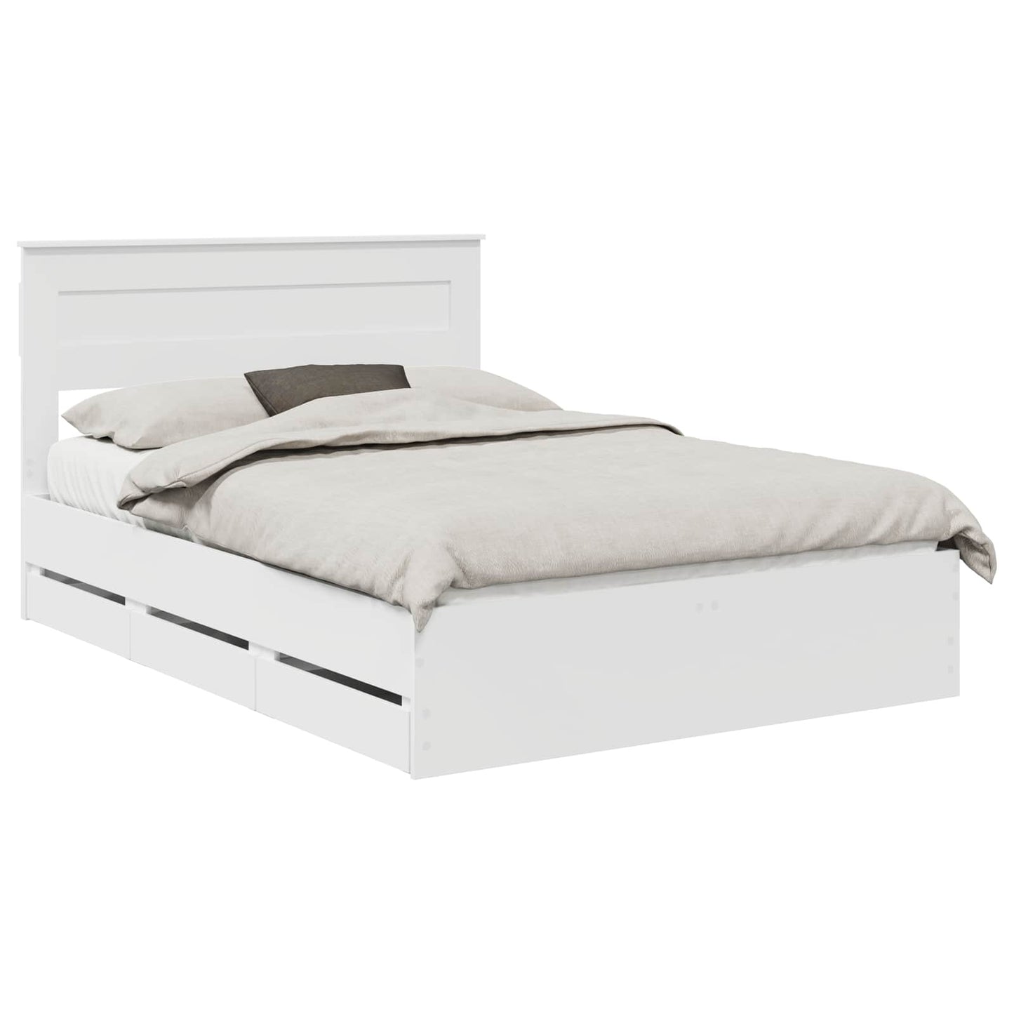 Struttura del letto Bianco 160 x 200 cm Legno Ingegnerizzato | homemem39