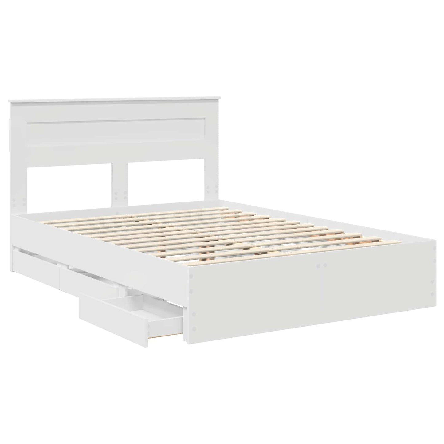 Struttura del letto Bianco 160 x 200 cm Legno Ingegnerizzato | homemem39