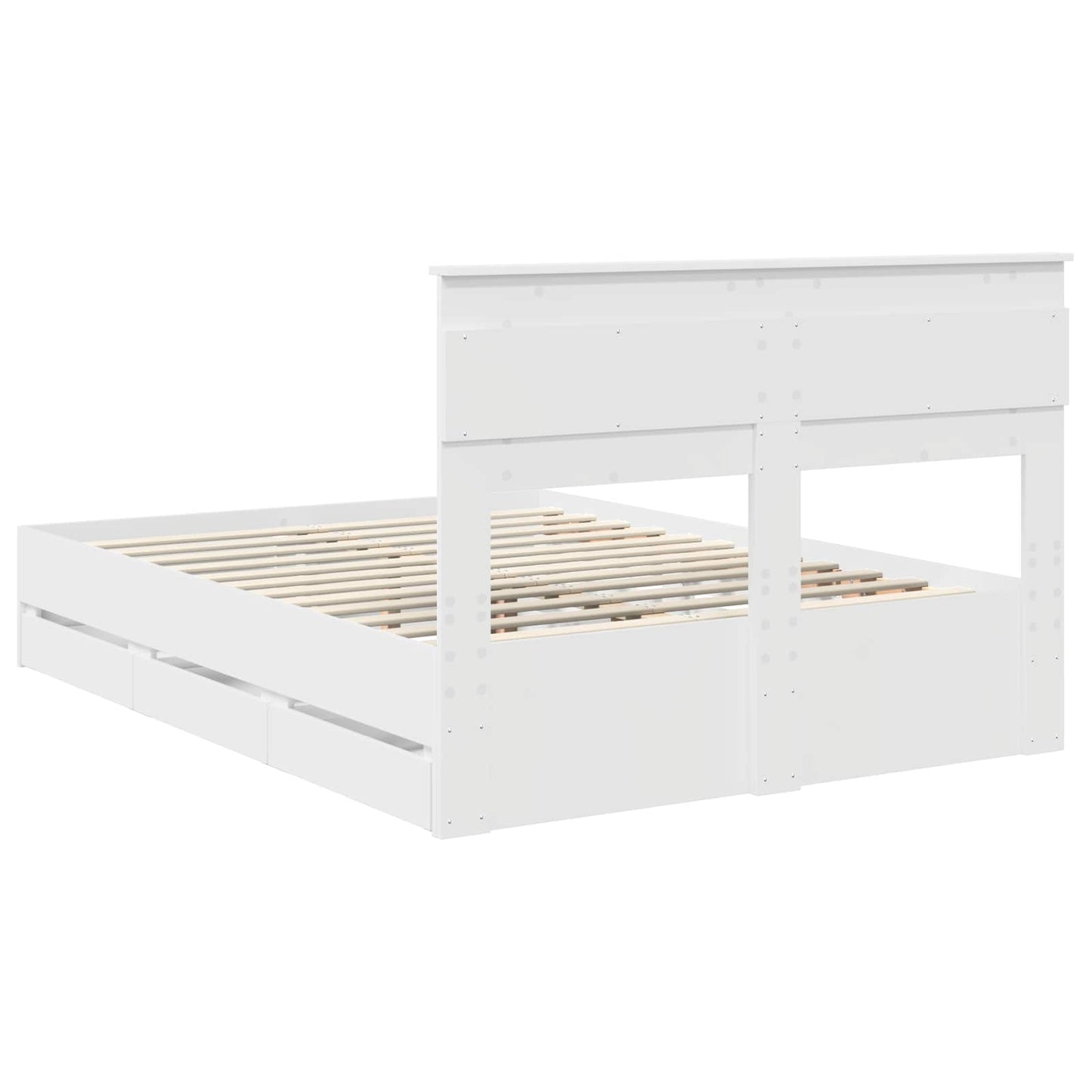 Struttura del letto Bianco 160 x 200 cm Legno Ingegnerizzato | homemem39