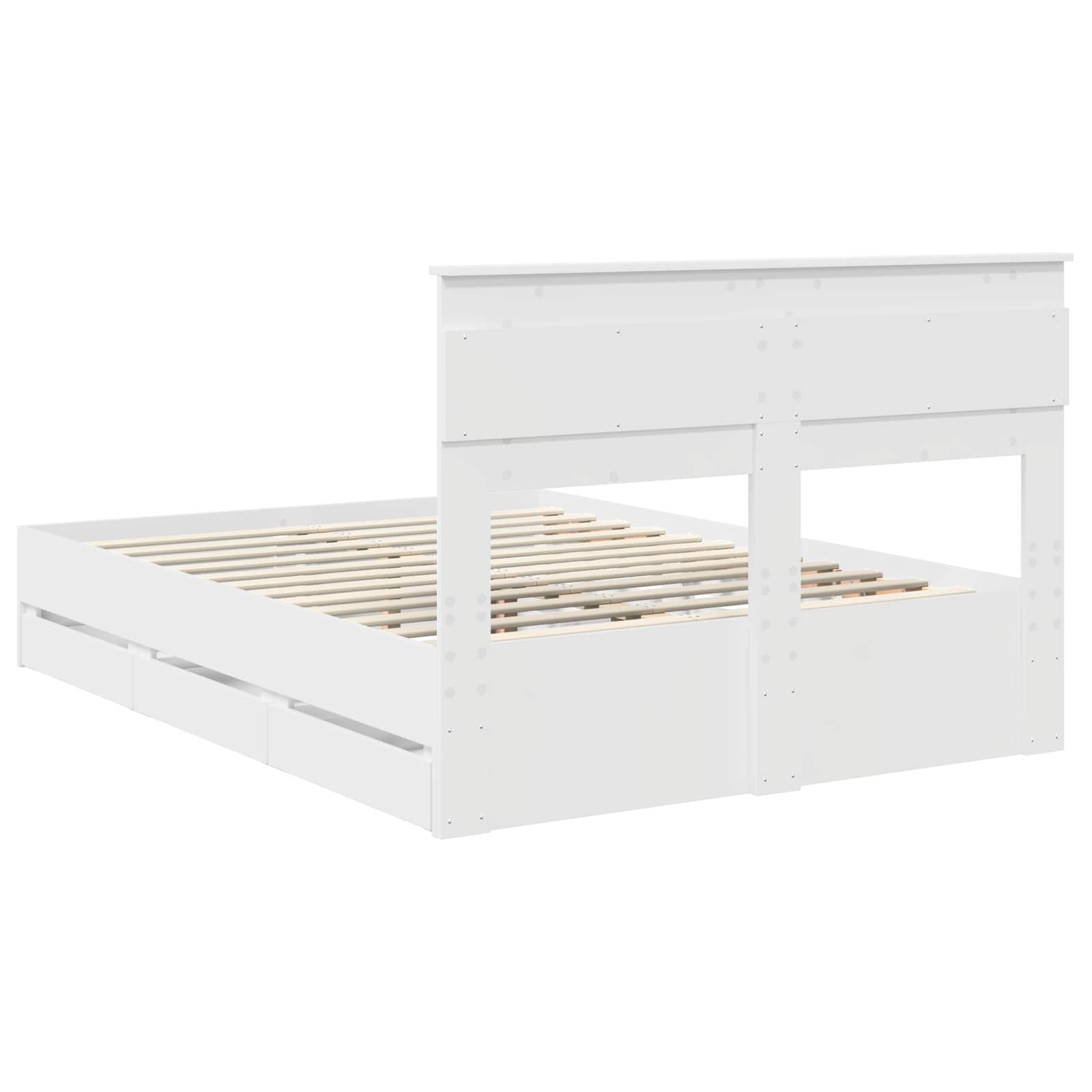 Struttura del letto Bianco 160 x 200 cm Legno Ingegnerizzato | homemem39