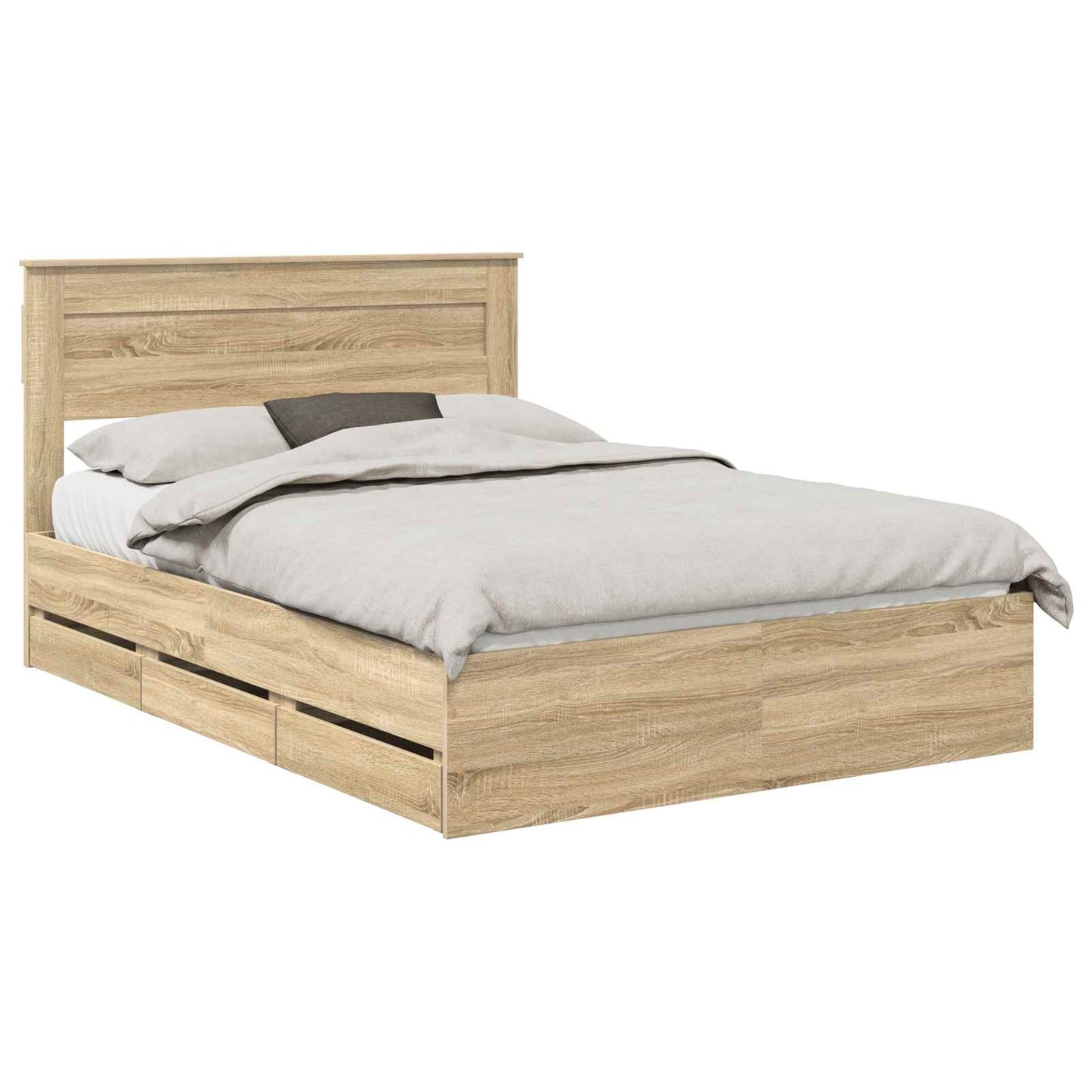 Struttura del letto con cassetto Rovere Sonoma 160 x 200 cm | homemem39