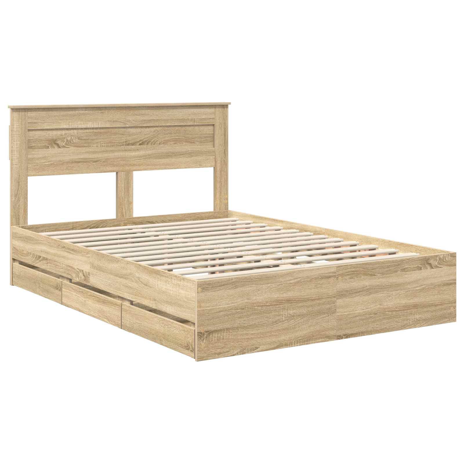 Struttura del letto con cassetto Rovere Sonoma 160 x 200 cm | homemem39