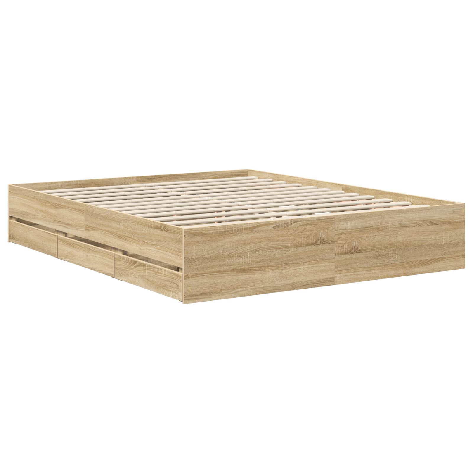 Struttura del letto con cassetto Rovere Sonoma 160 x 200 cm | homemem39