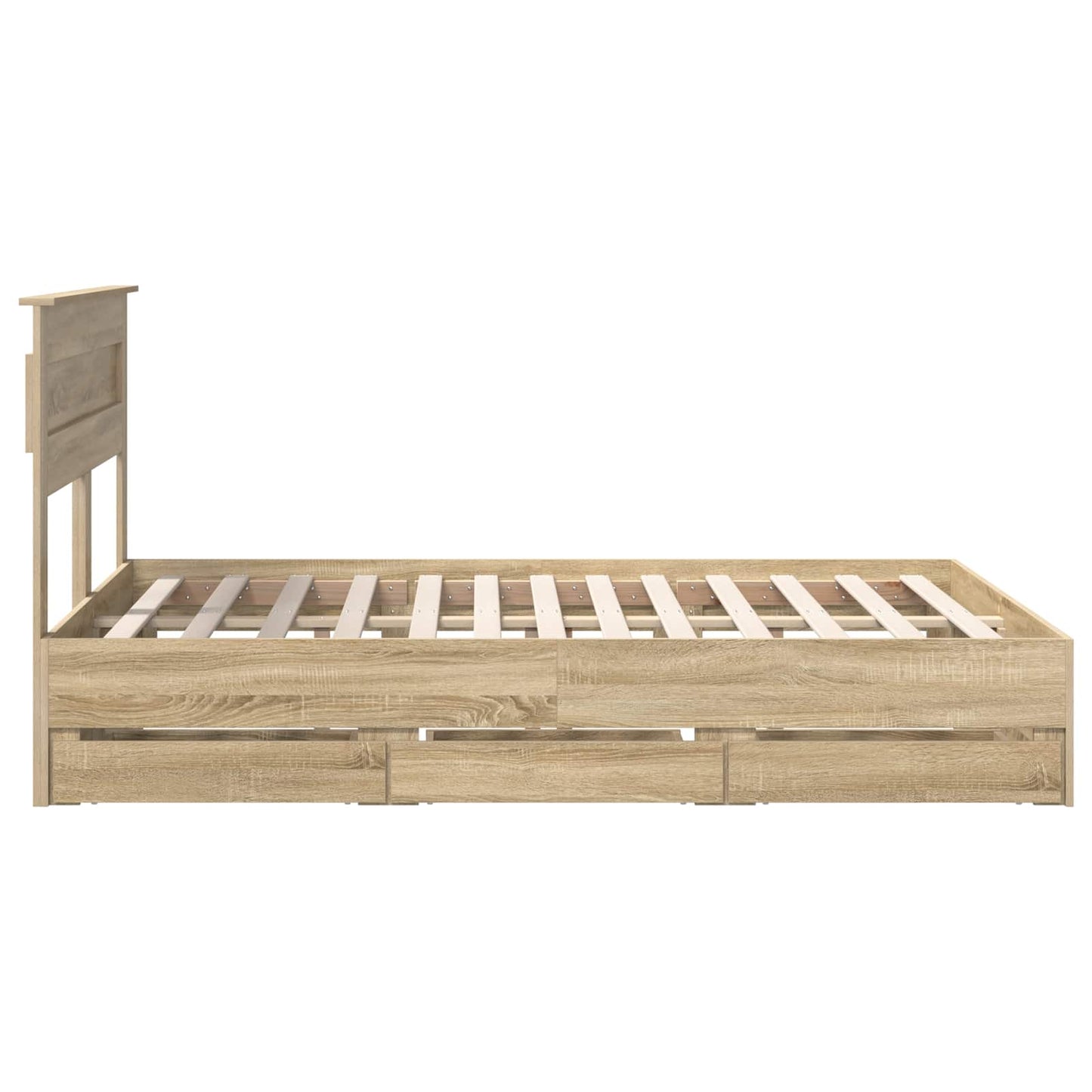 Struttura del letto con cassetto Rovere Sonoma 160 x 200 cm | homemem39