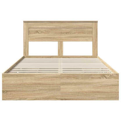 Struttura del letto con cassetto Rovere Sonoma 140 x 200 cm