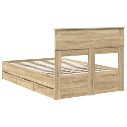 Struttura del letto con cassetto Rovere Sonoma 120 x 190 cm - homemem39