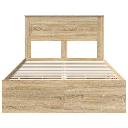 Struttura del letto con cassetto Rovere Sonoma 120 x 190 cm