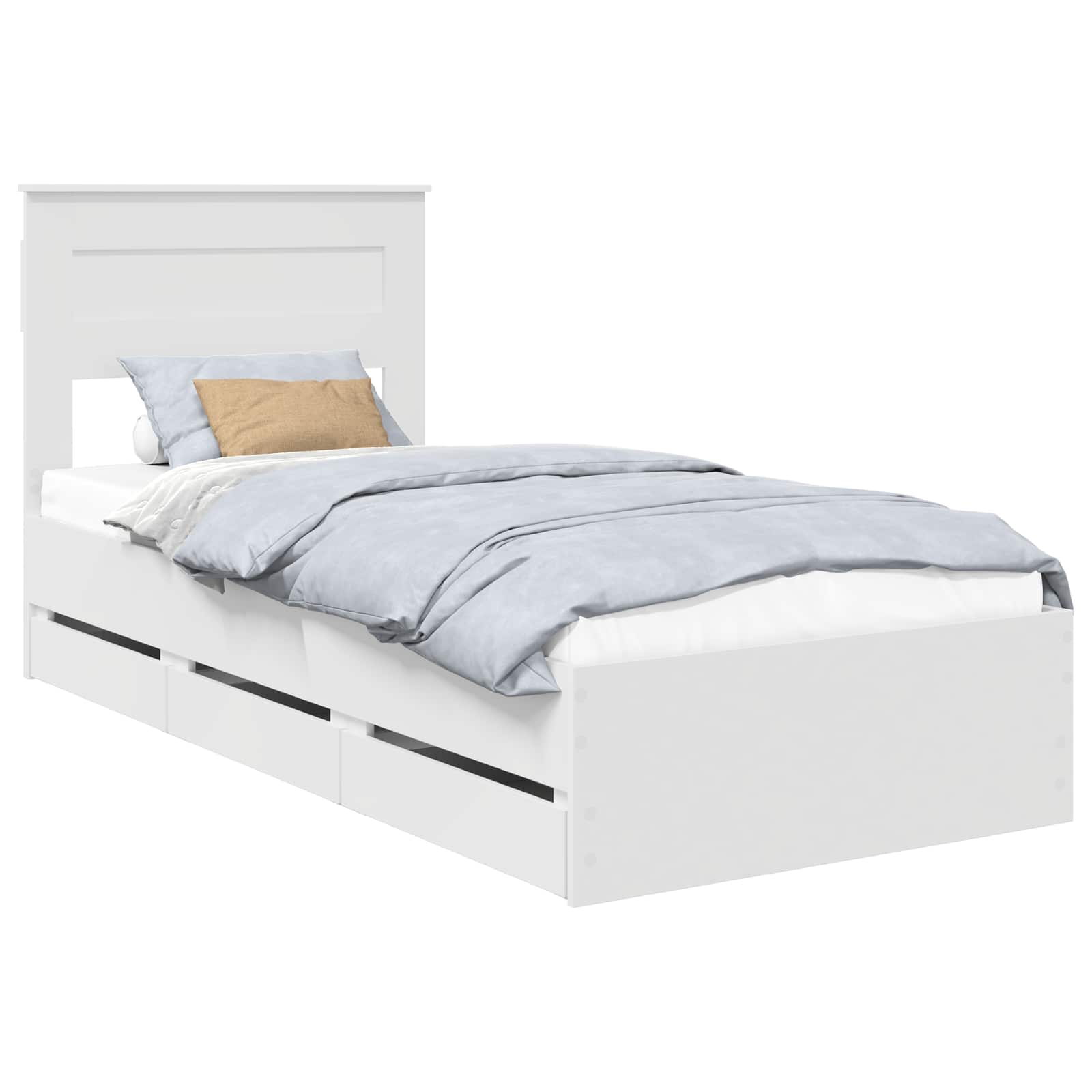 Struttura del letto Bianco 100 x 200 cm Legno Ingegnerizzato | homemem39