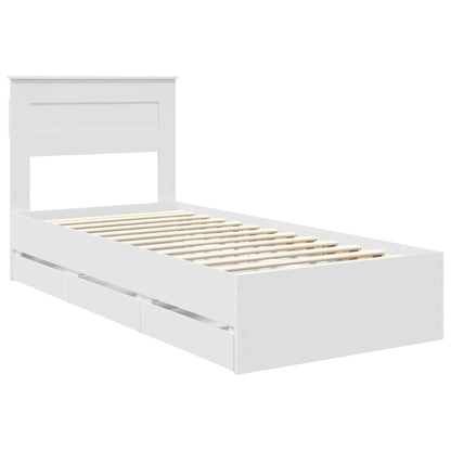 Struttura del letto Bianco 100 x 200 cm Legno Ingegnerizzato | homemem39
