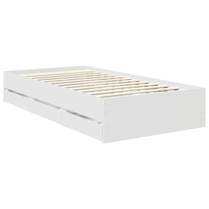 Struttura del letto Bianco 100 x 200 cm Legno Ingegnerizzato | homemem39