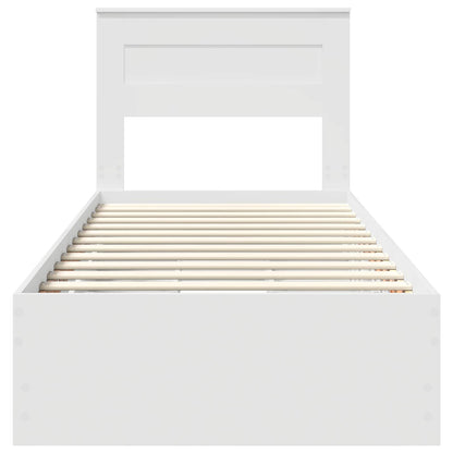 Struttura del letto Bianco 100 x 200 cm Legno Ingegnerizzato | homemem39