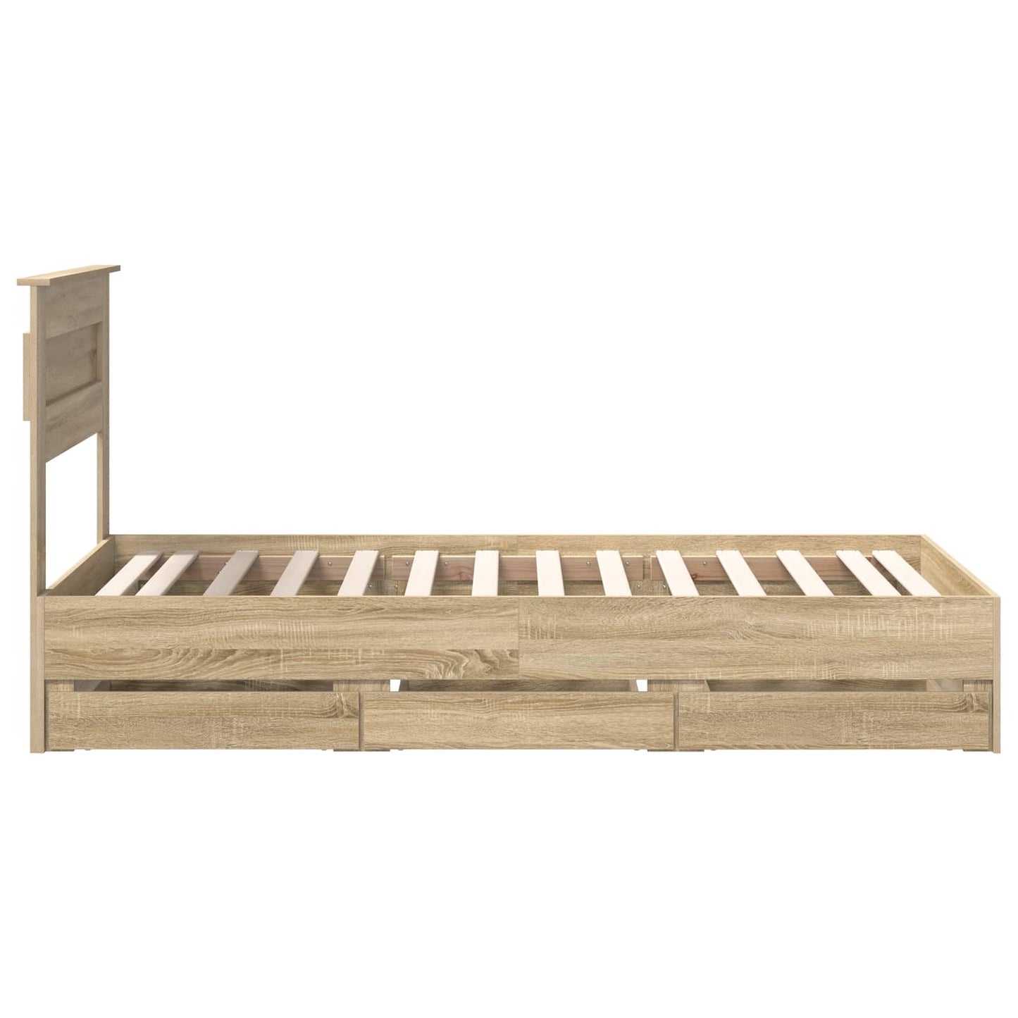 Struttura del letto con cassetto Rovere Sonoma 100 x 200 cm | homemem39