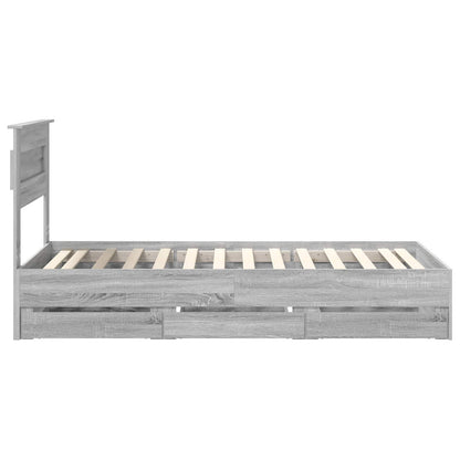 Struttura del letto con cassetto Grigio Sonoma 90 x 200 cm