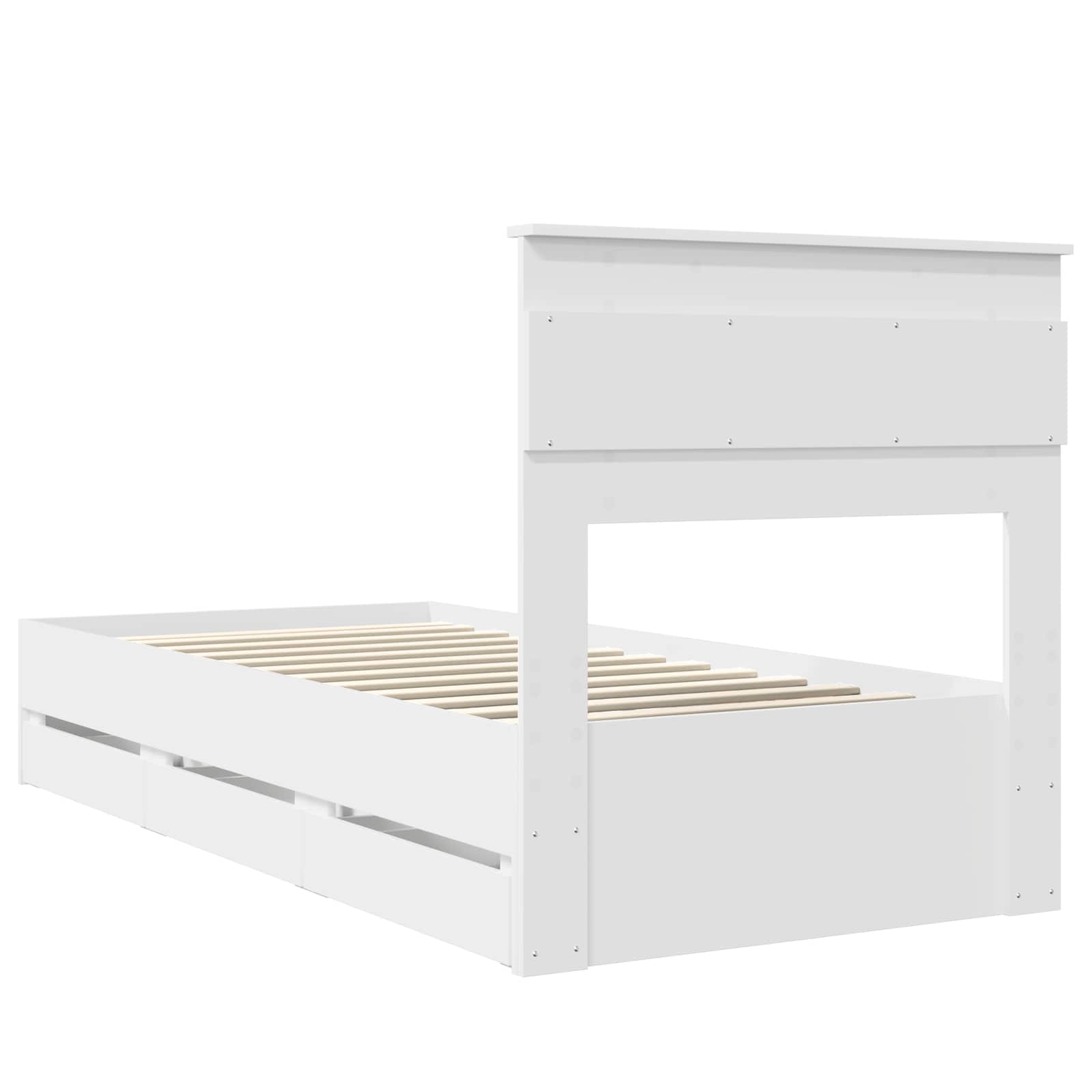 Struttura del letto Bianco 75 x 190 cm Legno Ingegnerizzato | homemem39