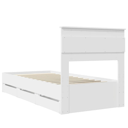 Struttura del letto Bianco 75 x 190 cm Legno Ingegnerizzato | homemem39