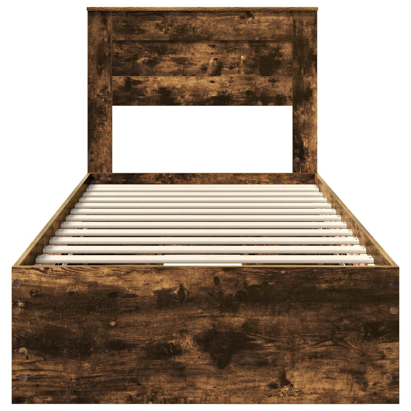 Struttura del letto con cassetto Rovere fumé 75 x 190 cm