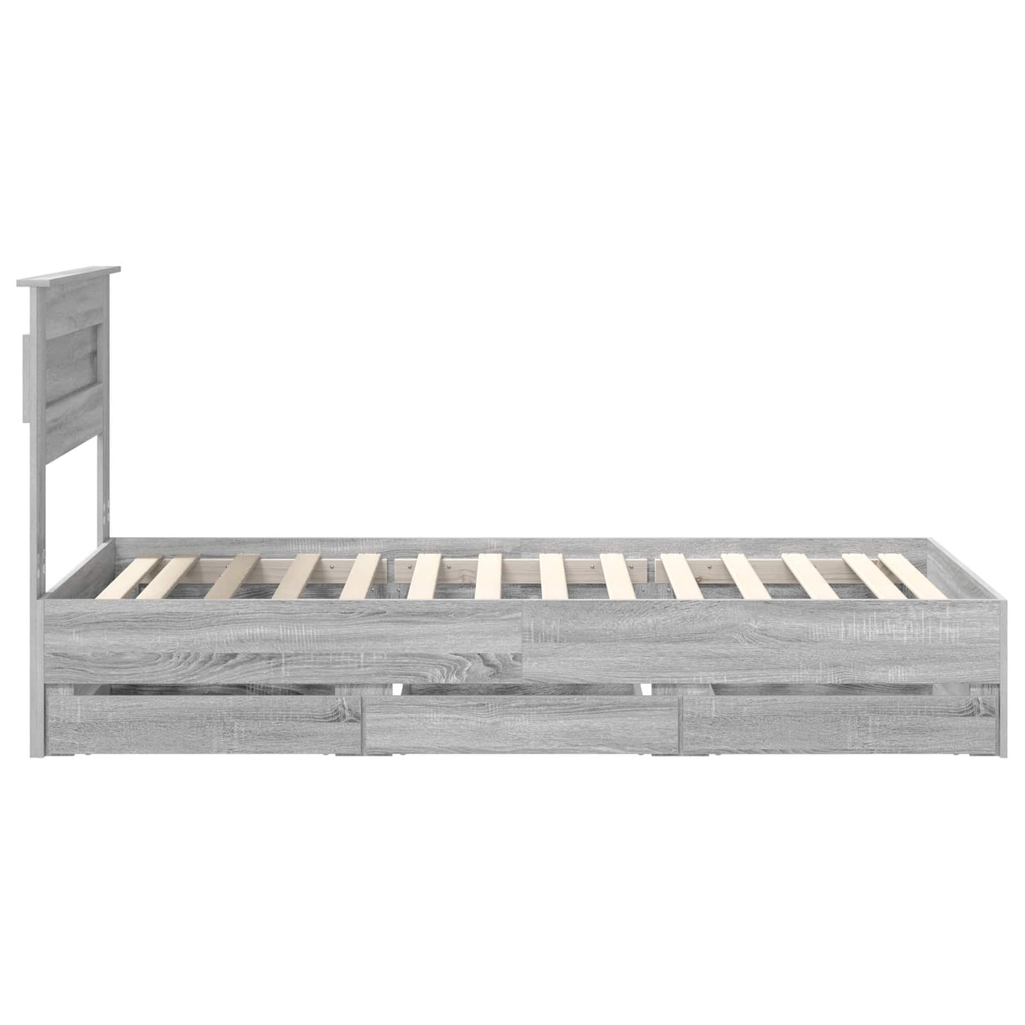 Struttura del letto con cassetto Grigio Sonoma 75 x 190 cm