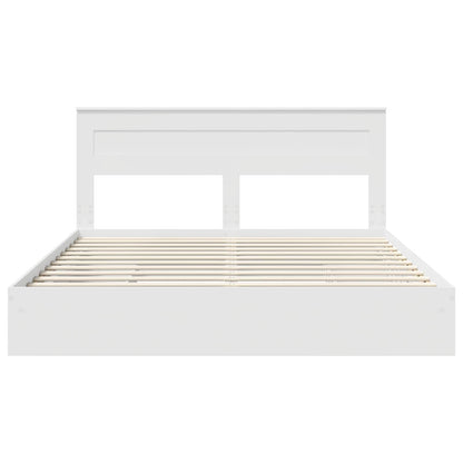 Letto con Contenitore Bianco 180 x 200 cm Legno multistrato | homemem39
