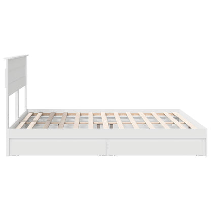 Letto con Contenitore Bianco 180 x 200 cm Legno multistrato | homemem39
