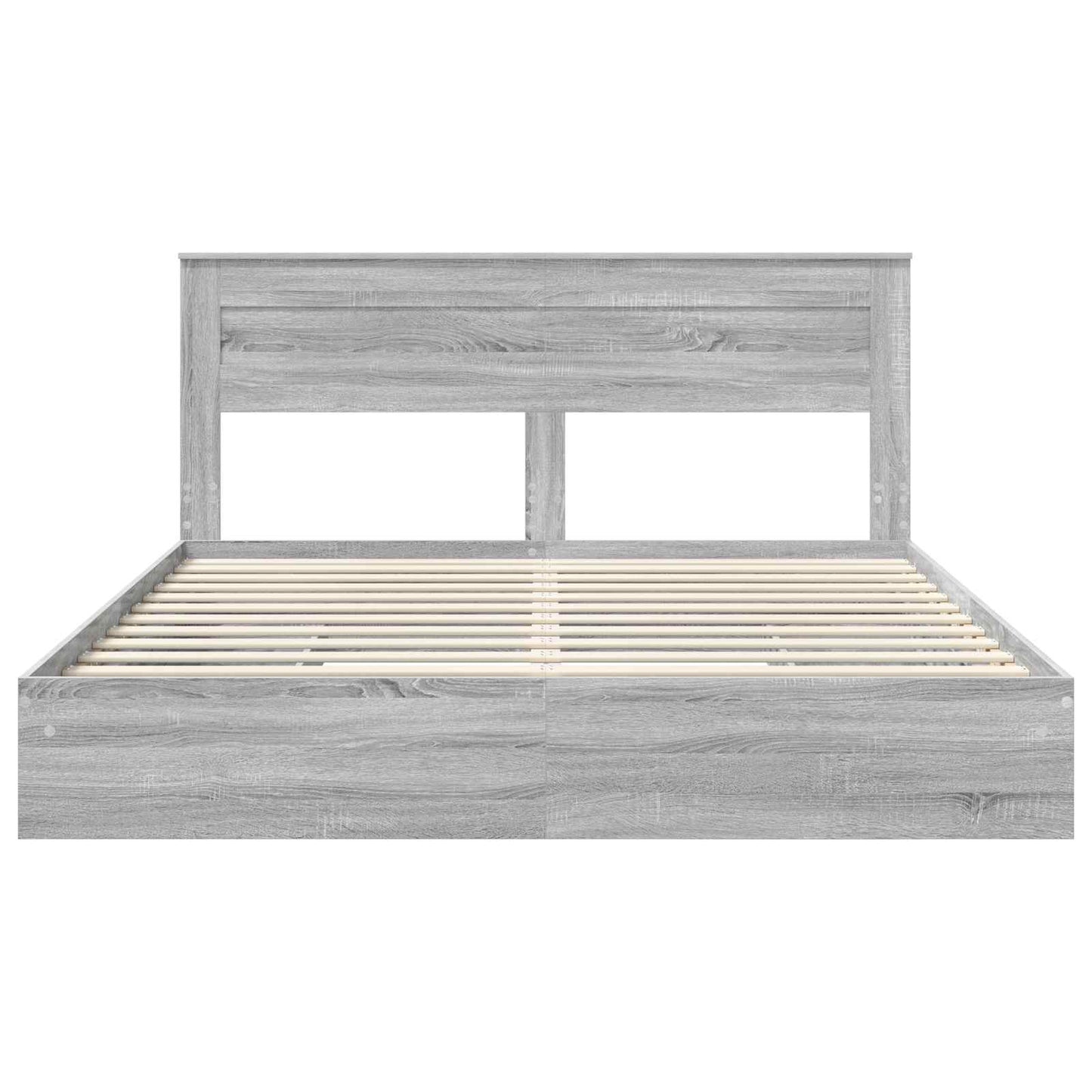 Letto con Contenitore con testiera Grigio Sonoma 180 x 200 cm | homemem39