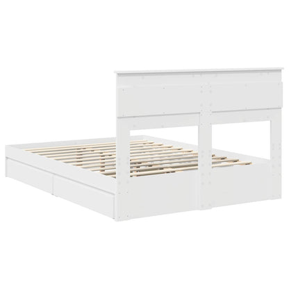 Letto con Contenitore Bianco 160 x 200 cm Legno multistrato | homemem39