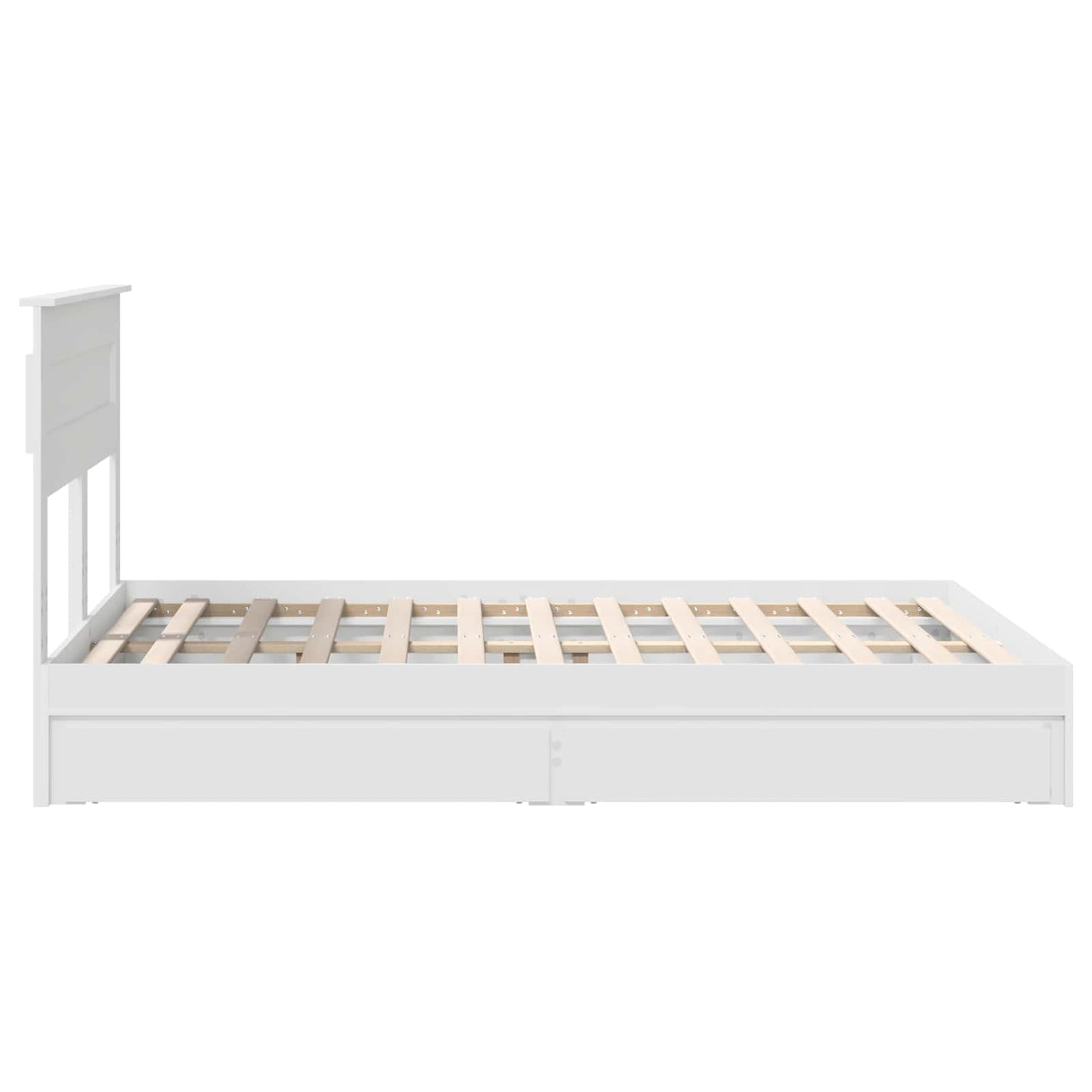 Letto con Contenitore Bianco 160 x 200 cm Legno multistrato | homemem39