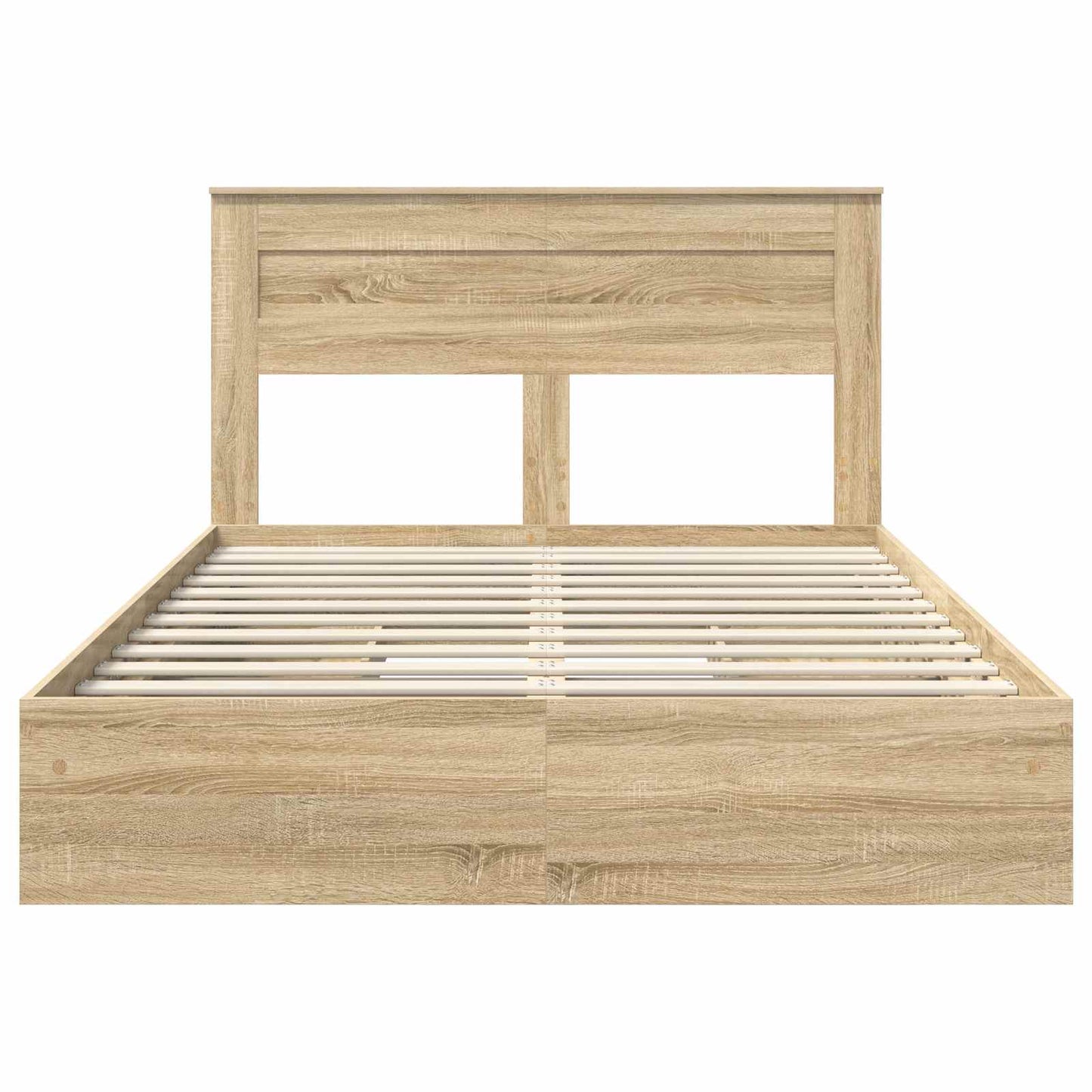 Letto con Contenitore con testiera Rovere Sonoma 140 x 190 cm | homemem39