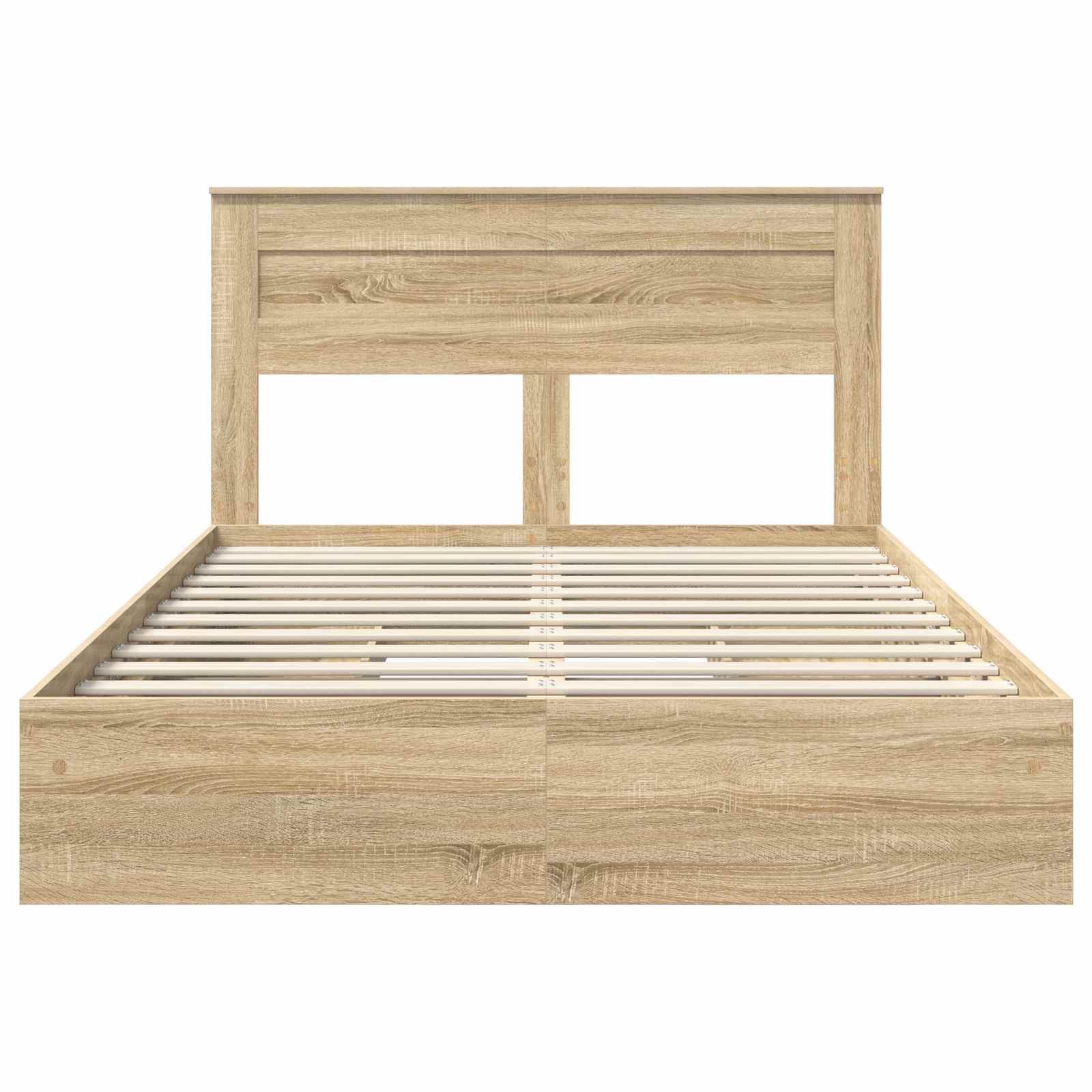 Letto con Contenitore con testiera Rovere Sonoma 140 x 200 cm | homemem39
