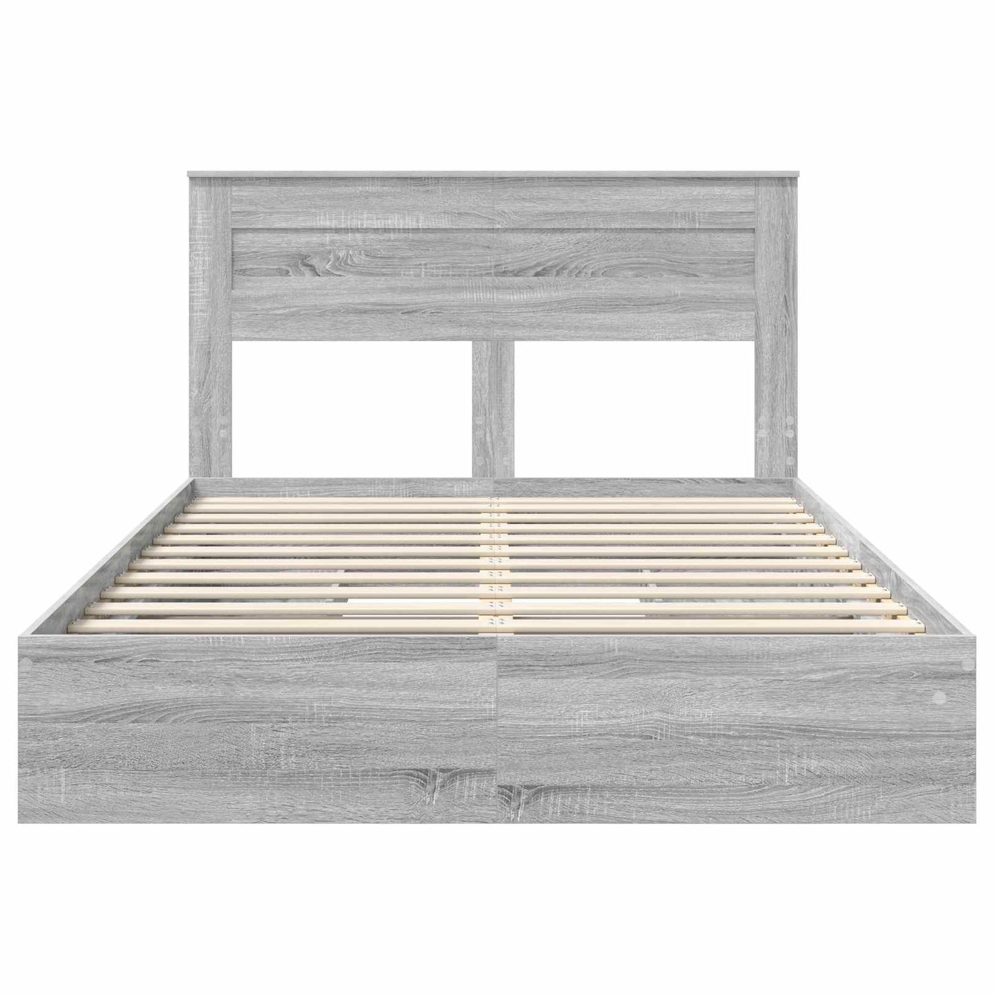 Letto con Contenitore con testiera Grigio Sonoma 140 x 200 cm | homemem39
