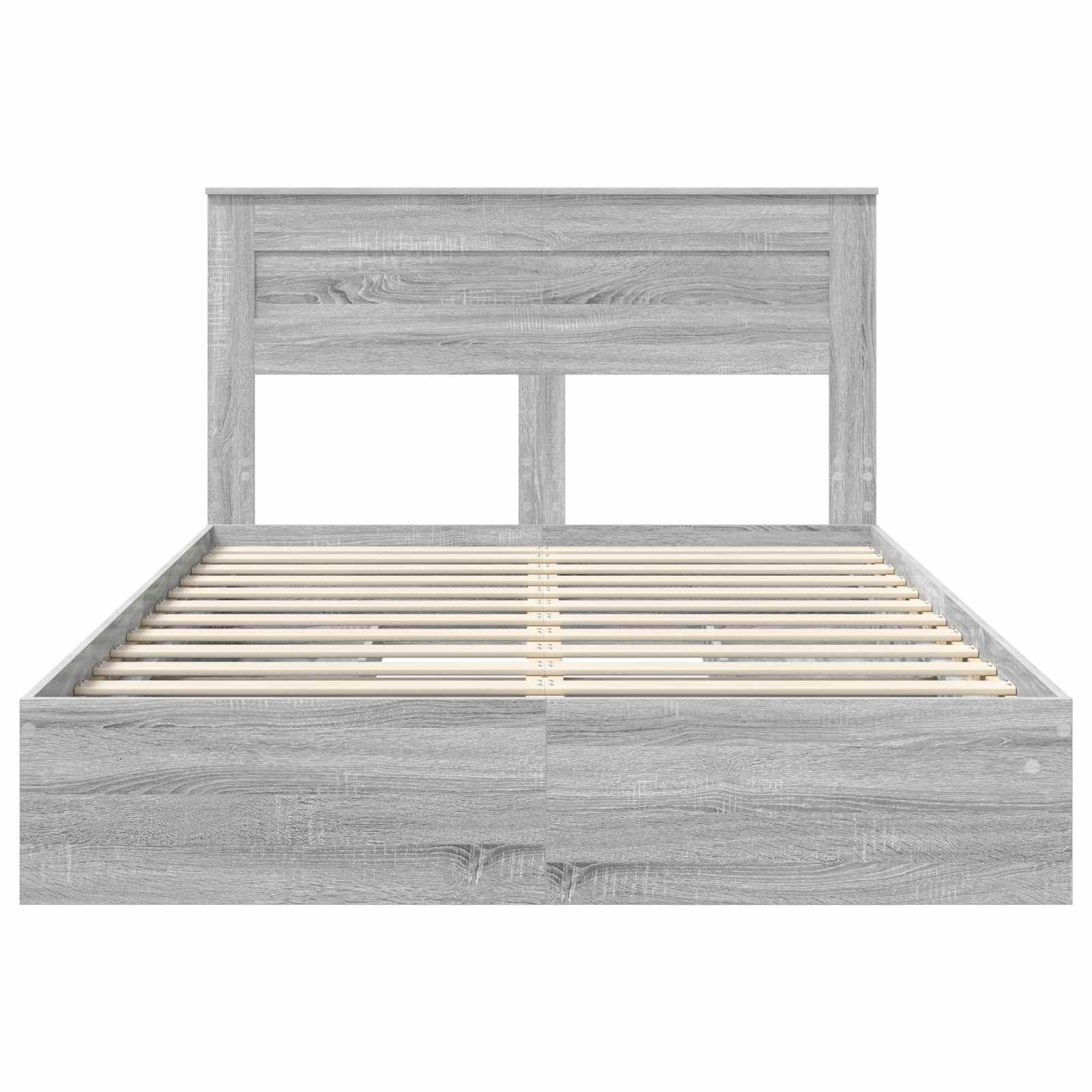 Letto con Contenitore con testiera Grigio Sonoma 140 x 200 cm | homemem39