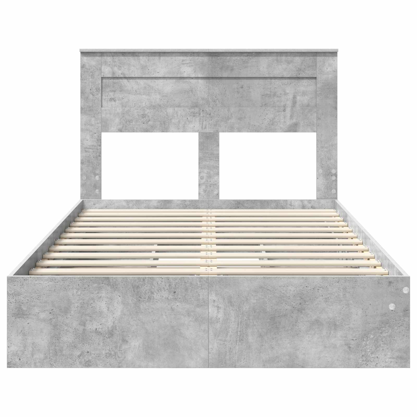 Letto con Contenitore con testiera Grigio cemento 135 x 190 cm | homemem39