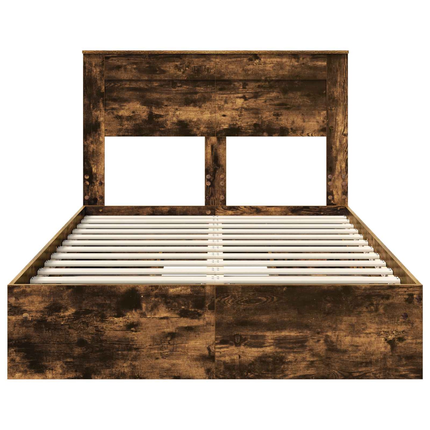 Letto con Contenitore con testiera Rovere fumé 135 x 190 cm | homemem39