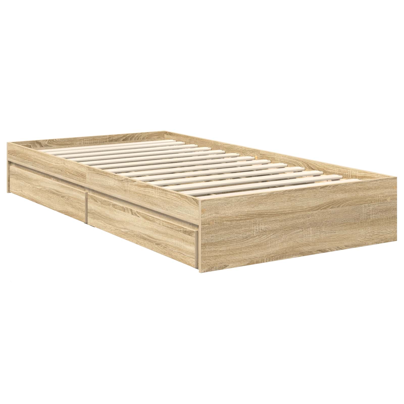 Letto con Contenitore con testiera Rovere Sonoma 90 x 190 cm | homemem39