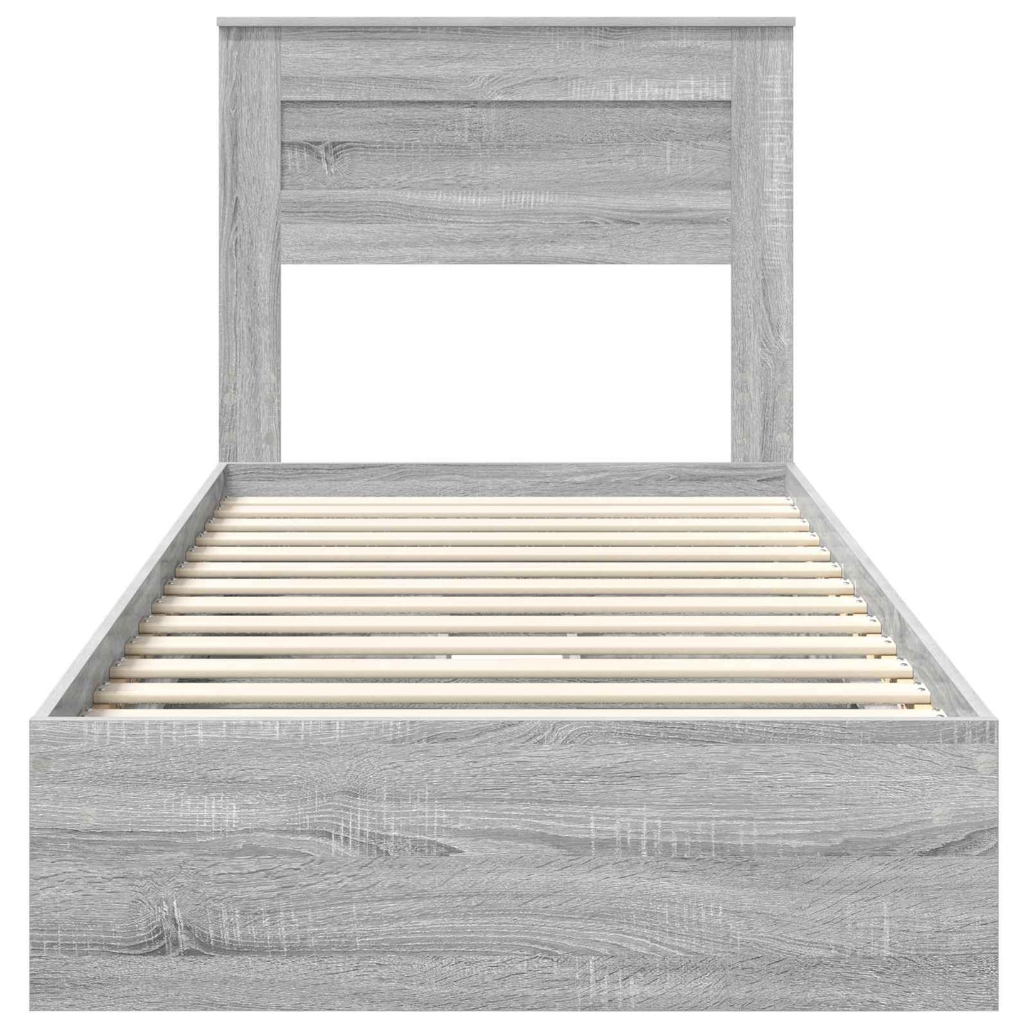 Letto con Contenitore con testiera Grigio Sonoma 90 x 200 cm | homemem39