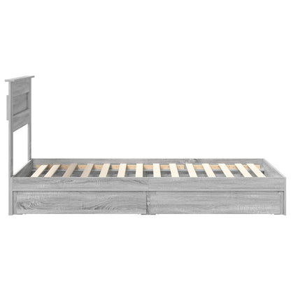 Letto con Contenitore con testiera Grigio Sonoma 90 x 200 cm | homemem39