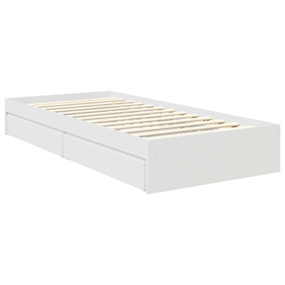 Letto con Contenitore Bianco 75 x 190 cm Legno multistrato