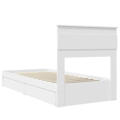 Letto con Contenitore Bianco 75 x 190 cm Legno multistrato | homemem39