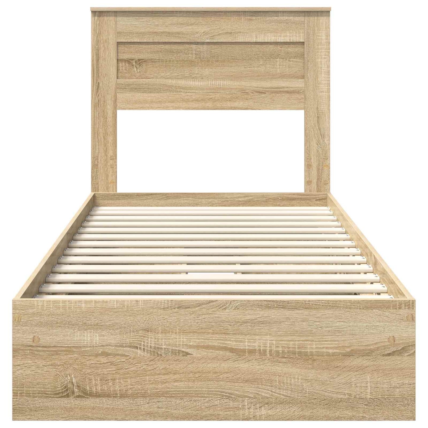 Letto con Contenitore con testiera Rovere Sonoma 75 x 190 cm | homemem39