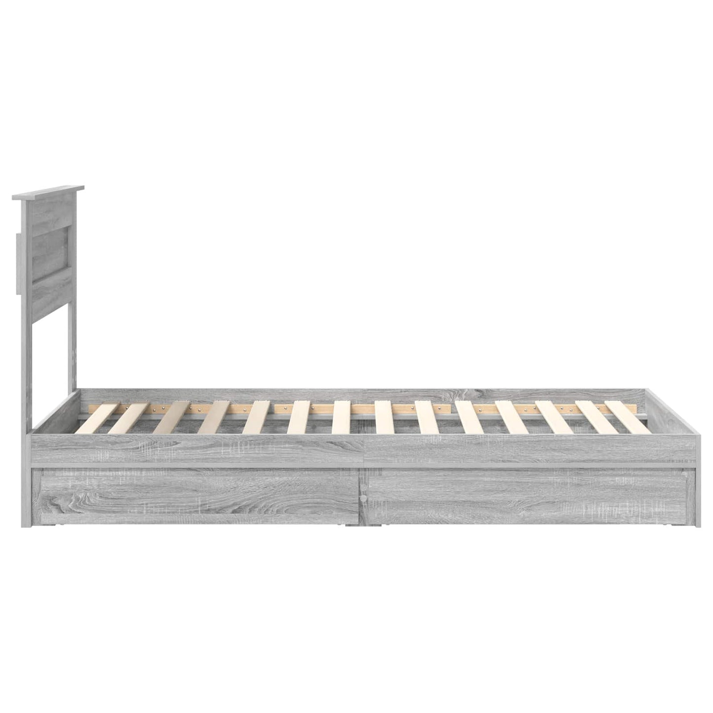Letto con Contenitore con testiera Grigio Sonoma 75 x 190 cm | homemem39