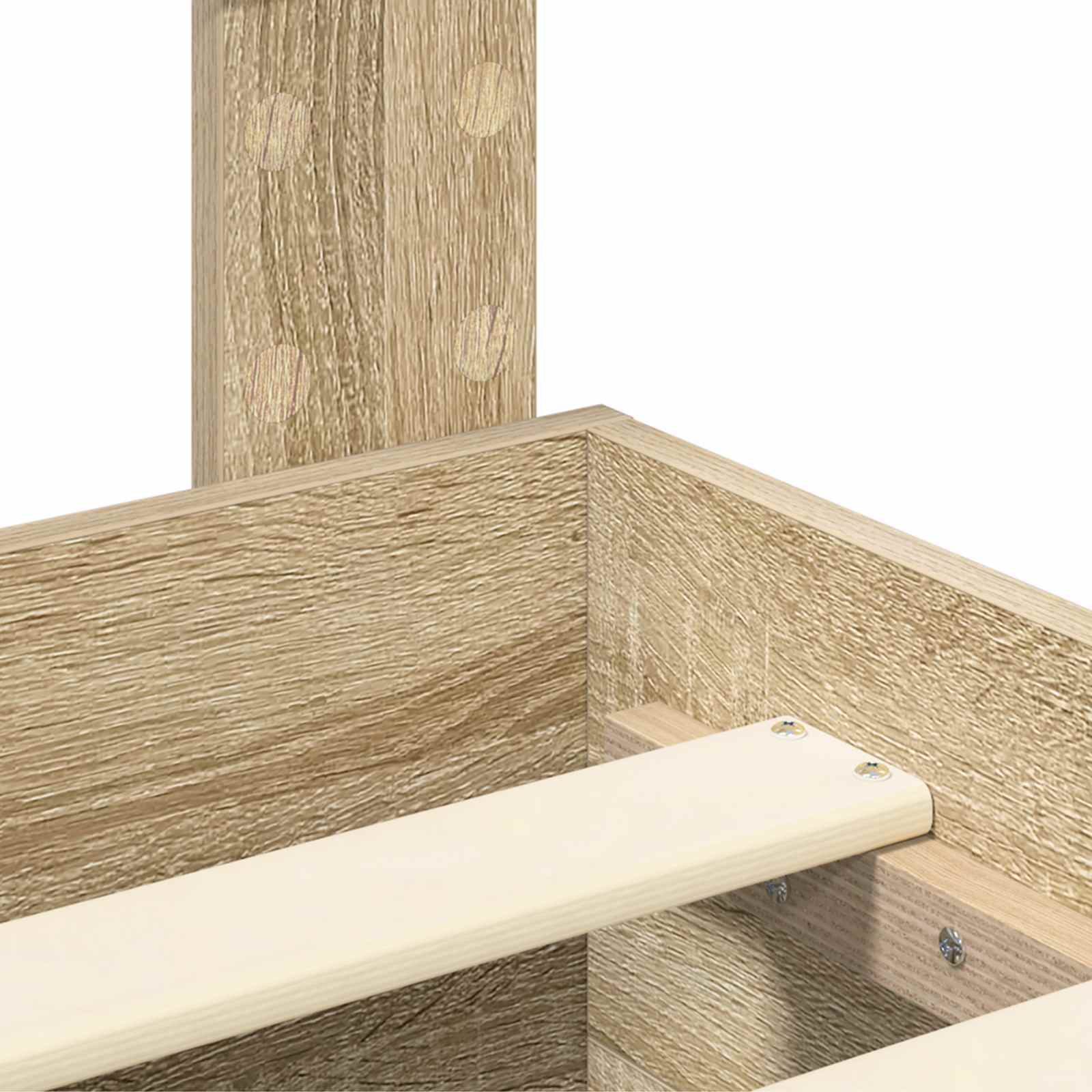 Struttura del letto con testiera Grigio cemento 200 x 200 cm | homemem39