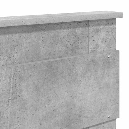 Struttura del letto con testiera Grigio cemento 200 x 200 cm | homemem39