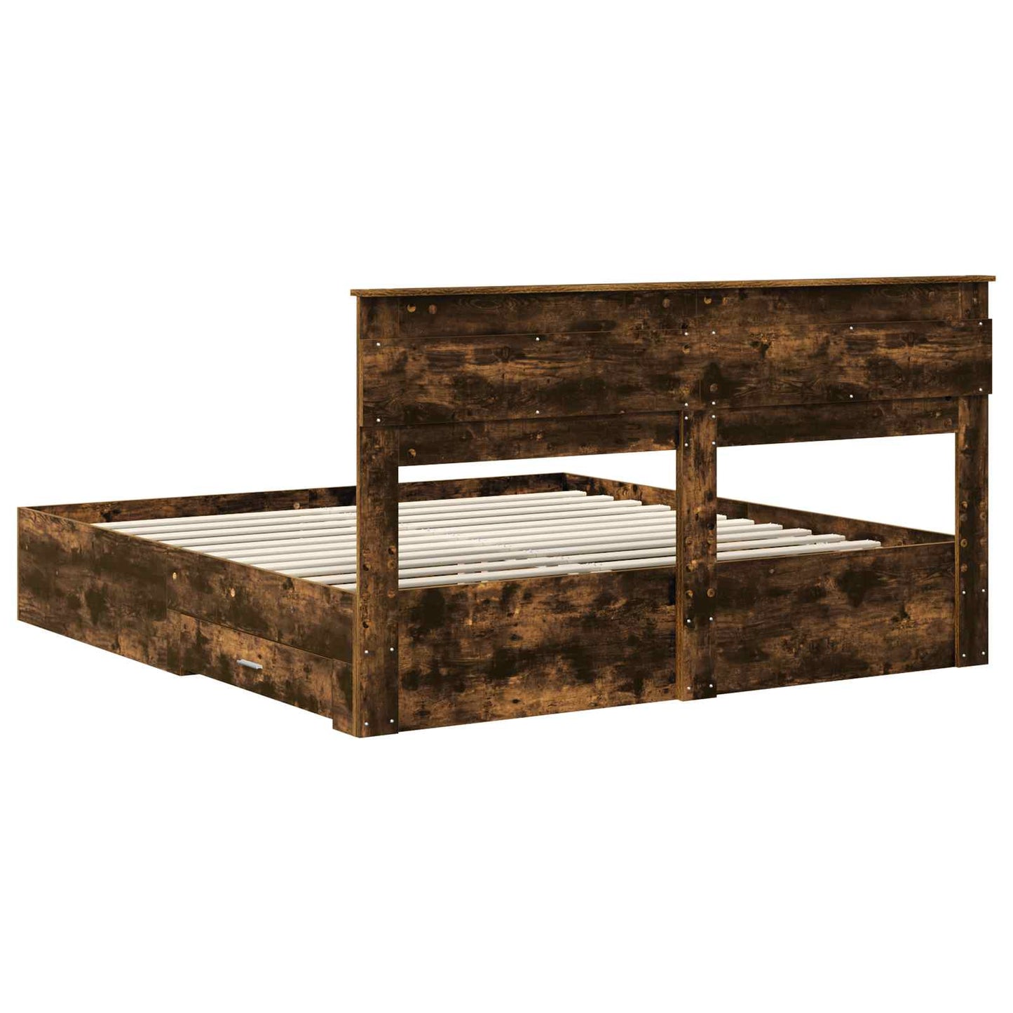 Struttura del letto Rovere fumé 200 x 200 cm Legno multistrato | homemem39