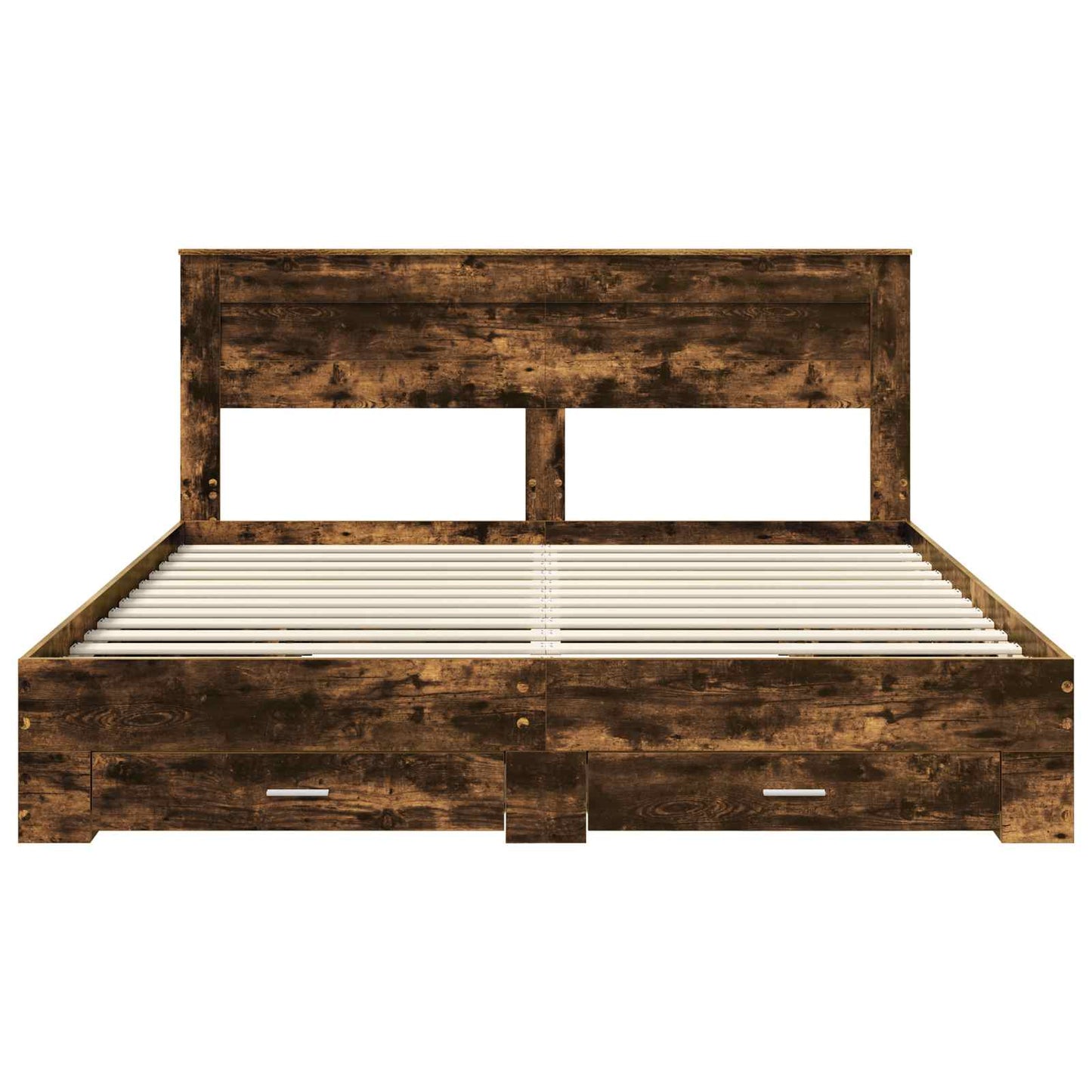 Struttura del letto Rovere fumé 200 x 200 cm Legno multistrato | homemem39
