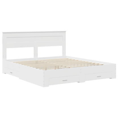 Struttura del letto Bianco 180 x 200 cm Legno multistrato | homemem39